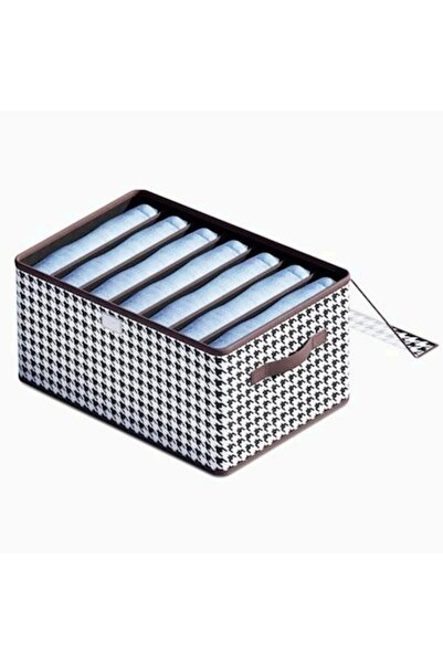 DAMUR Storage Box, Transparent Lid, Checkered Model, Medium Size