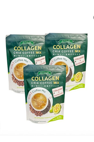 Fitgum 20X Collagen Chia Coffee - 11 in 1 Coffee Mix (3 Packs)