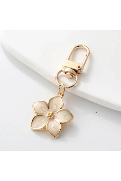 TChic White Flower Model Accessory, Keychain, Bag Wallet Zipper Accessory, Charm