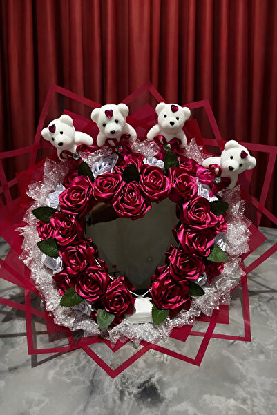 TR Sevgililer günü için sihirli aynalı Gül buketi