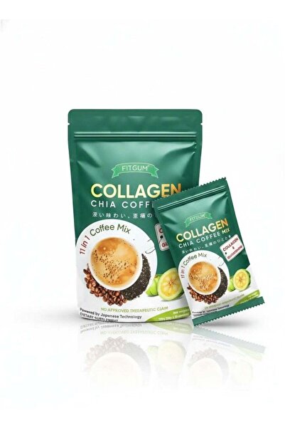 Fitgum Collagen Chia Coffee 11-in-1 | Functional Superfood Coffee with Garcin...