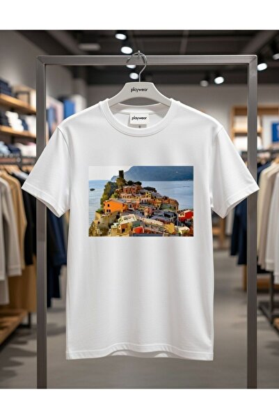 playwear PLAY WEAR Unisex Μπλουζάκι με στάμπα V 5 με λαιμόκοψη Crew Neck, Ιτα...