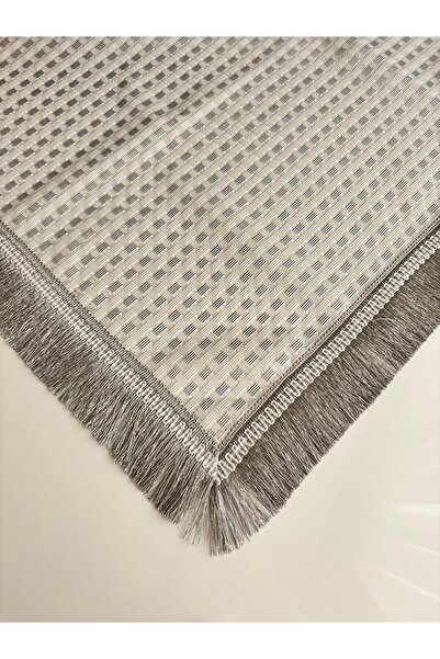 Altın Çeyiz Tekstil Gümüş Çizgili Plastik Masa Örtüsü | Saçaklı | Mutfak İçin...