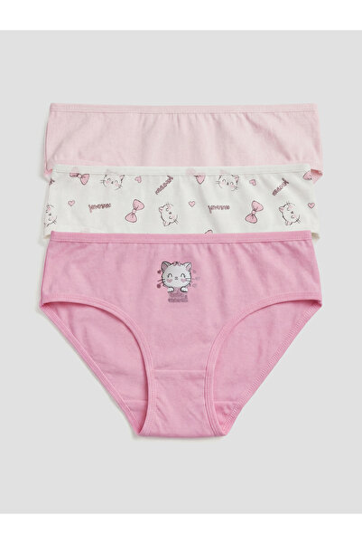 LC Waikiki Sparkling Choices by Shining Store Girls' Printed 3-Piece Panties