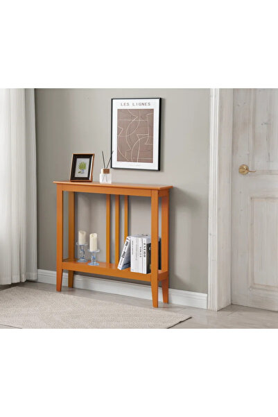 Poyraz Furniture Accessory Giriş Holü Masası,Depolama Alanlı Konsol Masa,Kori...