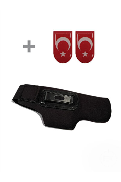 Erol Neopren iç Bel Makine Kılıfı ve 2 Adet Kaymaz ŞarjAltı Türk Bayrağı Stic...