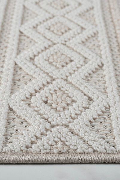 denf home Geometrik Sisal Loop Yumuşak Doku Özel Kesim Modern Salon Koridor O...