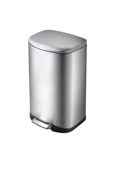 Saatistan Yumuşak Kapanan Çelik Pedallı Çöp Kovası 35 LT, Pratik ve Şık Kullanım