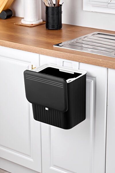 Saatistan 15 Lt Çok Amaçlı Mutfak Tezgahı ve Dolap Askılı Çöp Kovası