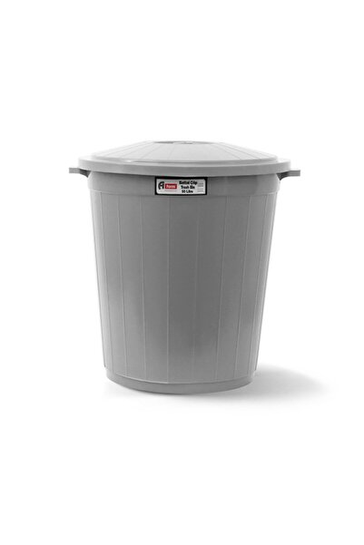Saatistan Gri 50 Lt Çöp Kovası, Dayanıklı ve Pratik Temizlik Çözümü