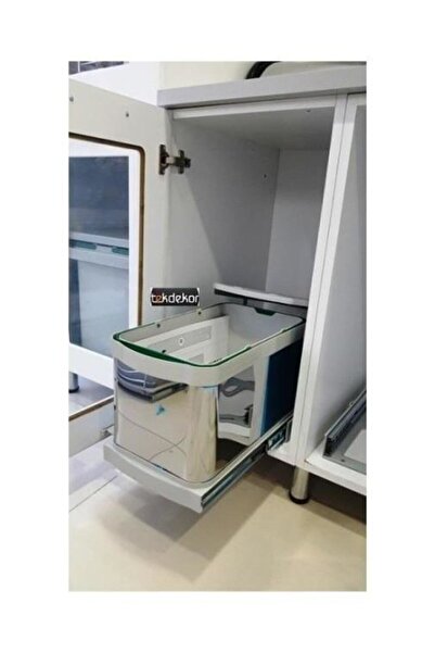 Saatistan Paslanmaz Çelik Raylı Çöp Kovası, Şık ve Dayanıklı S 2574 Kısa Boylu