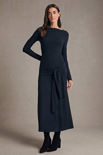 DeFacto Bodycon Body-Hugging Combed Cotton Midi Dress G7878Ax26Sp