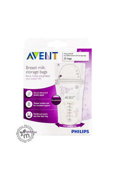 Philips Avent Breast Milk Storage Bags, 25 Pieces