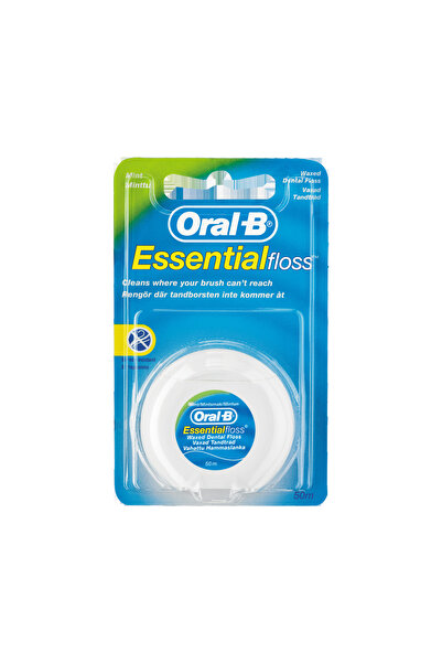 Oral-B خيط تنظيف الأسنان الأساسي المشمع بنكهة النعناع، ​​50 متر، قطعة واحدة
