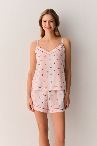 SUWEN Smile Atlet Şort Pijama Takımı