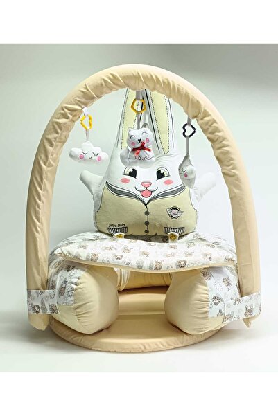 JULYA KİDS وسادة جلوس لدعم الطفل مع لعبة مقعد تعلم الجلوس مع دعم خلفي