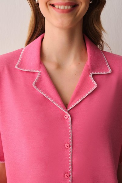 SUWEN Hilary Shirt Collar Pajama Set