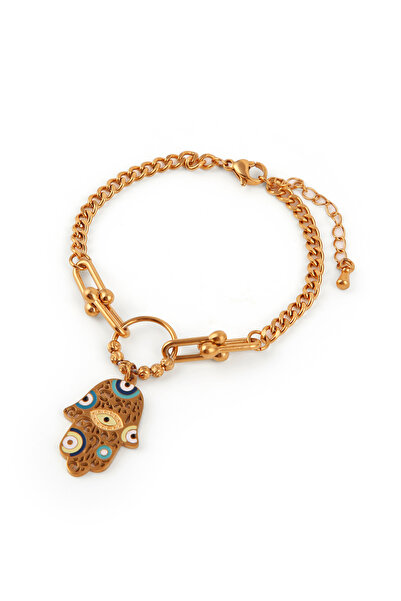 TAAHIRA Hamsa Evil Eye Chain Bracelet