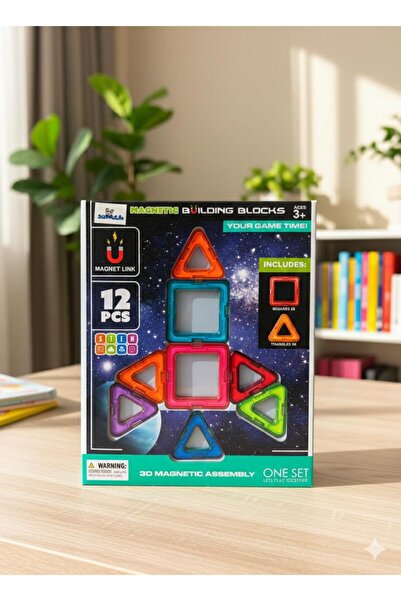madewithlove Manyetik Bloklar 12 Parça: Yaratıcı 3D İnşa ve Gelişim Seti - Ço...