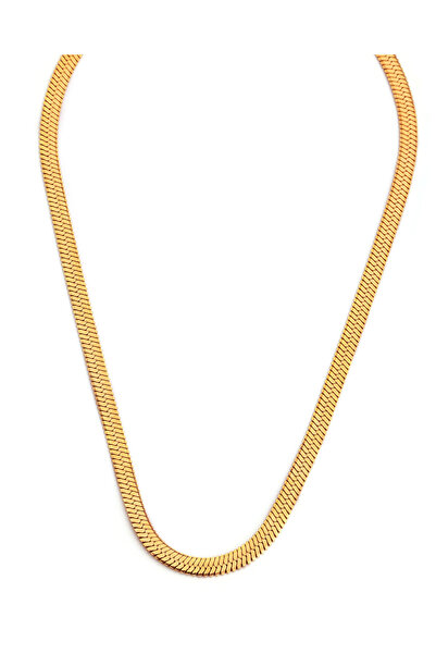 TAAHIRA 18kt G.P Herringbone Necklace