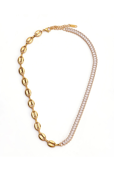 TAAHIRA قلادة تنس من الزركون على شكل باغيت