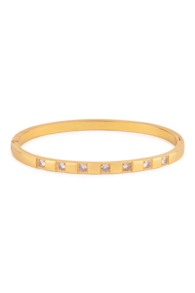 TAAHIRA Zircon Clasp Bangle Bracelet