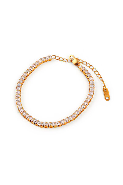 TAAHIRA Zircon Tennis 18K Gold Plated Bracelet