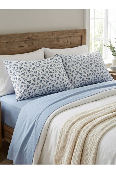 Lilza Home Pamuk komad Cvetni dezen naborani 2-dijelni Jastučnica set 50x70 cm