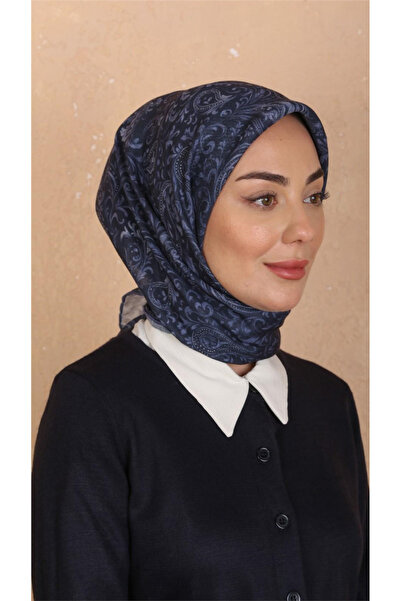 locella Lo'cella Pamuklu Soft Eşarp 4536-2 Koyu Mavi