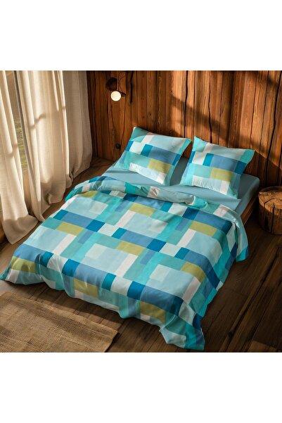 Menderes Home Cotton Collection Set de husă de pilotă dublă Prizma