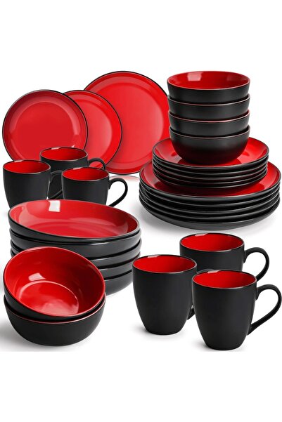 MIAMIO Dinner service for 6 people, Complete set 30 pieces Le Papillon, Mugs,...