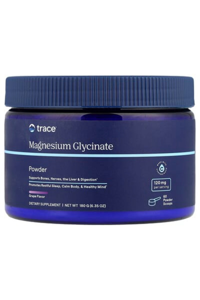 Trace Minerals 120mg Magnesium Glycinate Powder, 180g