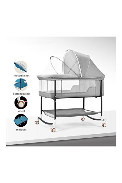 Ominii Portable Child Sleeping Basket Bed European Style Folding Baby Crib 0-...