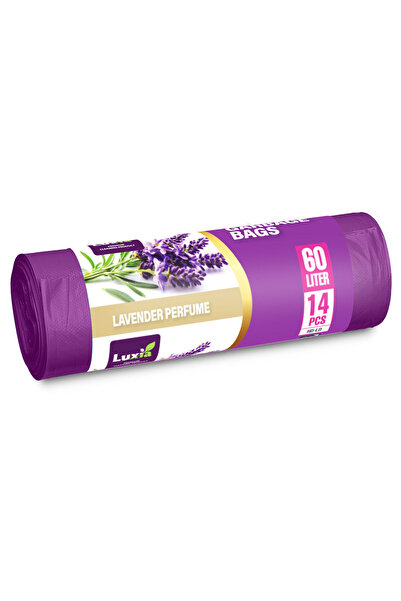 Luxia 60l garbage bags with handles 14 pcs/roll HD-LD lavender purple