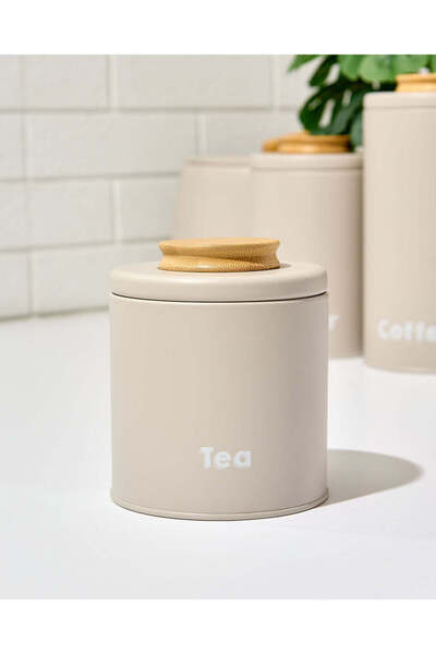 REDTAG علبة شاي مستديرة بيج اللون