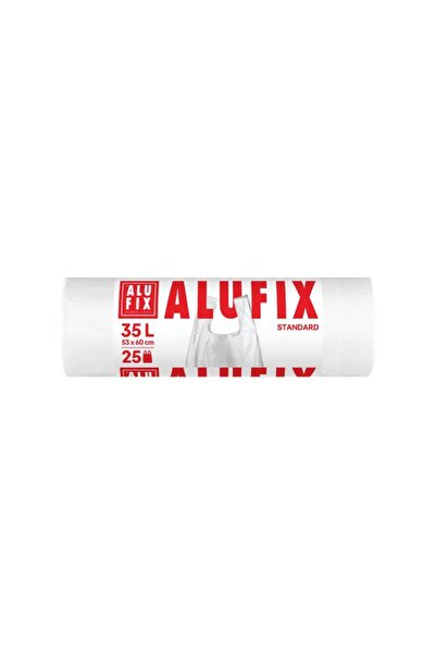 alufix Cleaning bags with handle 35 L 53 x 60 cm HDPE white 25 pcs/roll