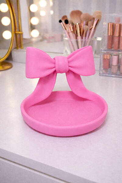 Vescarri وعاء مجوهرات مزخرف بتفاصيل فيونكة - وعاء زخرفي أنيق بتصميم كوكيت