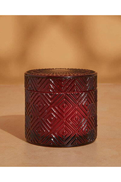 REDTAG Rouge Velvet Texture Glass Jar Candle