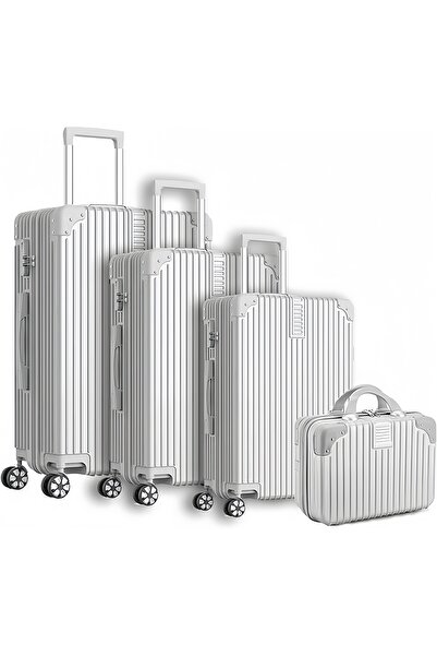 AZZHAAR Luggage Sets 4 Piece ABS+PC Ultra Tough Hardside Suitcases Sets, Doub...