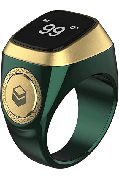 Generic Smart Tasbih Zikr Aluminum Ring 18mm - Black Gray