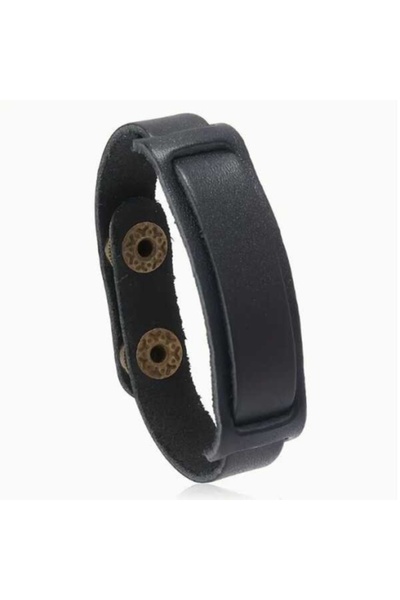 OutfitModa Brățară neagră din piele naturală