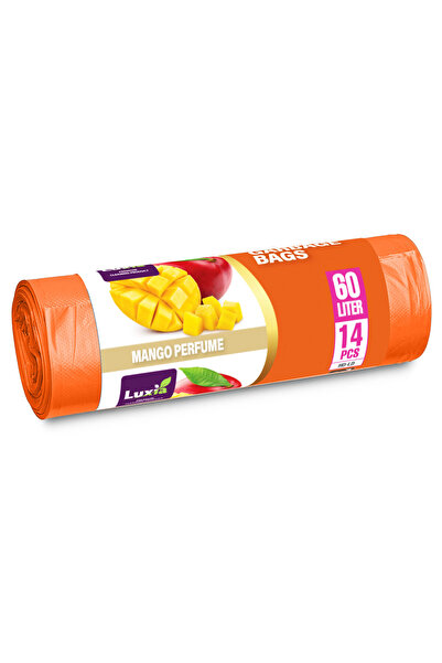 Luxia garbage bags with handles 60L 14 pcs/roll HD-LD orange mango scent
