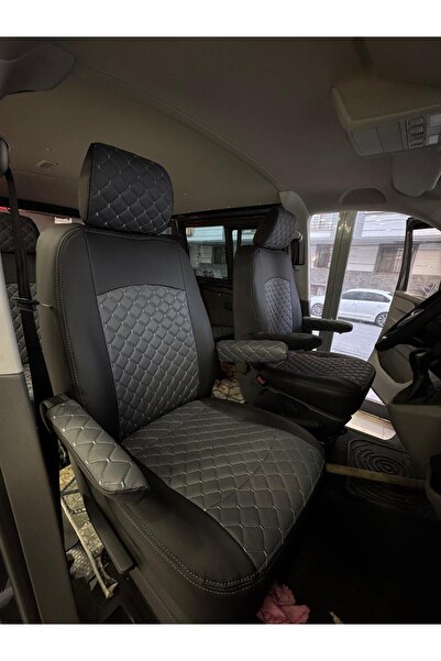 AKINCI غطاء مقعد السيارة متوافق مع فولكس فاجن ترانسبورتر 4+1 موديلات 2015-2024