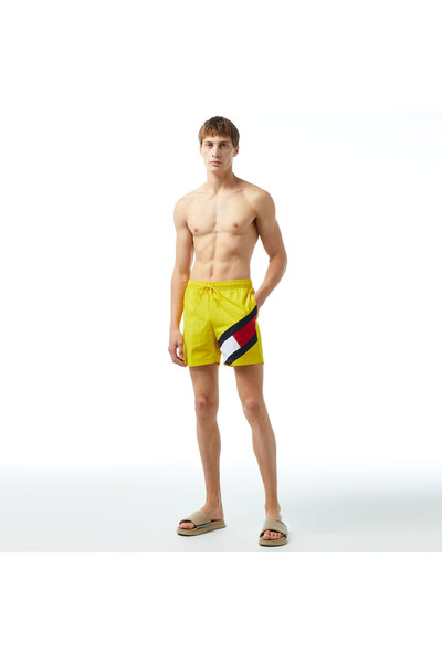 Tommy Hilfiger Medium Drawstring Erkek Sarı Mayo Şort