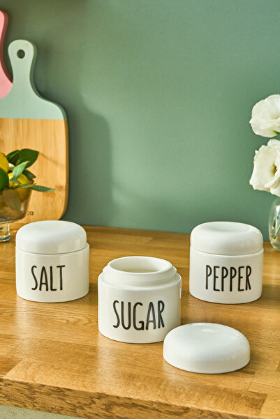 Karaca Elena Stream 3-Piece Small Spice Set White 400 ml