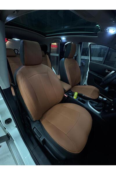 AKINCI غطاء مقعد السيارة لنيسان قاشقاي 2007-2013، 3 قطع للمقعد الخلفي، 2 قطعة...