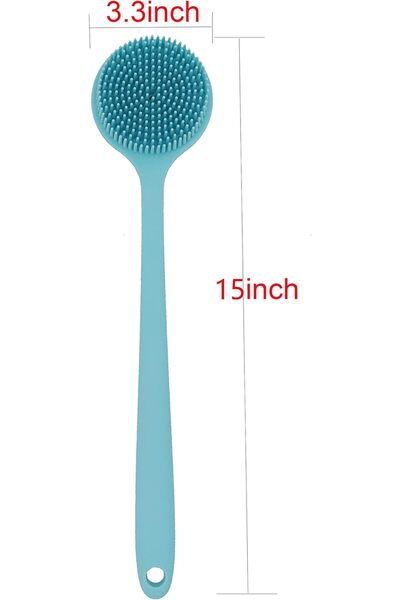 Best Ladies (Blue) - Soft Silicone Back Scrubber Shower Bath Body Brush with ...