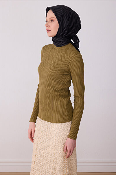 Belli Eșarfă neagră cu model geometric, 100% mătase twill 4325-84