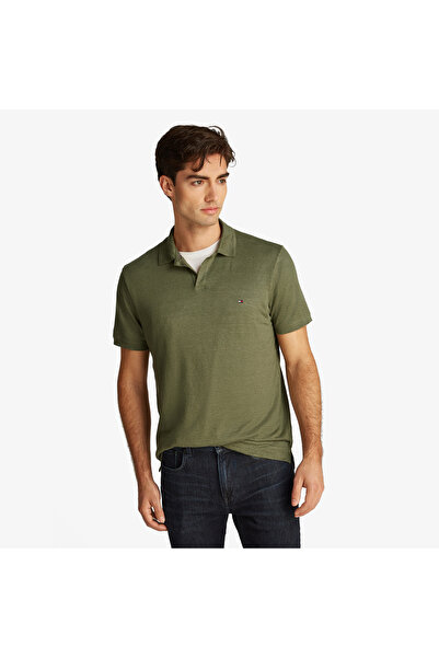 Tommy Hilfiger Pure Linen Reg Erkek Yeşil Polo