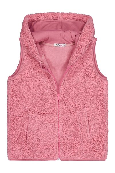 Civil Girls Düz 6-9 Yaş Yelek - Pembe 7-8 Yaş